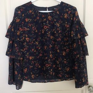 Madewell ruffle sleeve top